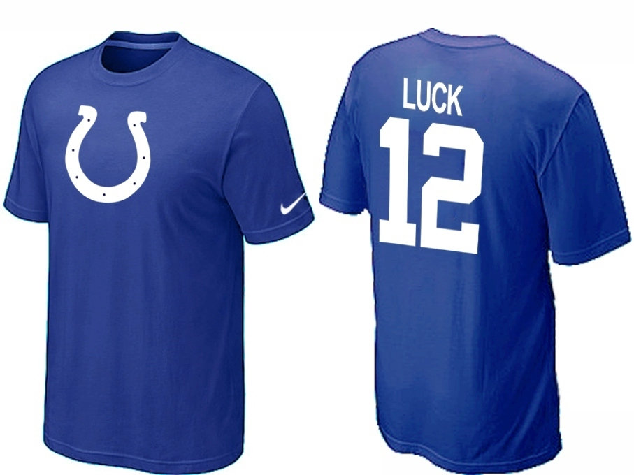 Nike Indianapolis Colts #12 Andrew Luck NFL T-Shirt - Blue